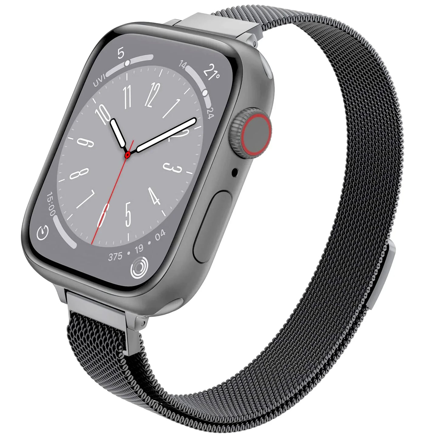 Apple Watch Slim Milanese Loop Band - Stainless Steel Mesh