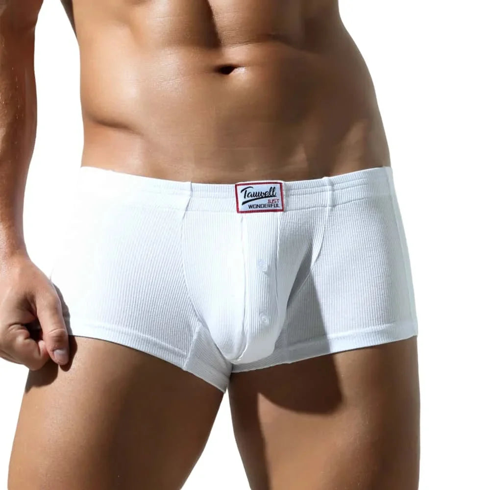 Tauwell Men’s Low Waist Boxer Shorts – Cotton Blend Underwear with U-Convex Pouch
