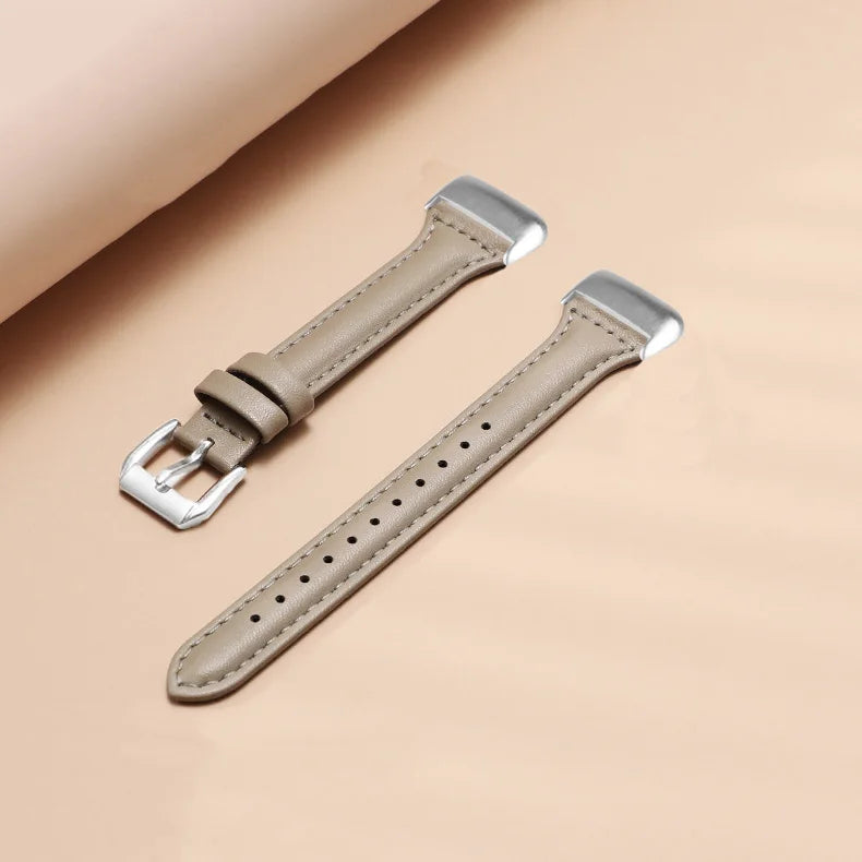 Fitbit Charge 5 6 Slim Leather Band - Comfortable Strap