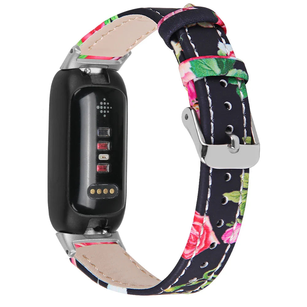 Fitbit Inspire 3 Leather Band - Stylish and Breathable Strap