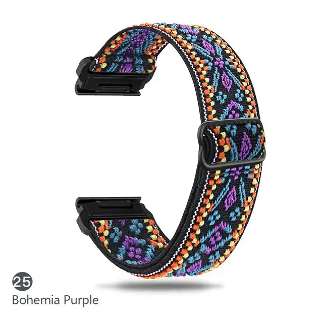 Garmin Elastic Nylon Band - Stylish, Comfortable - QuickFit