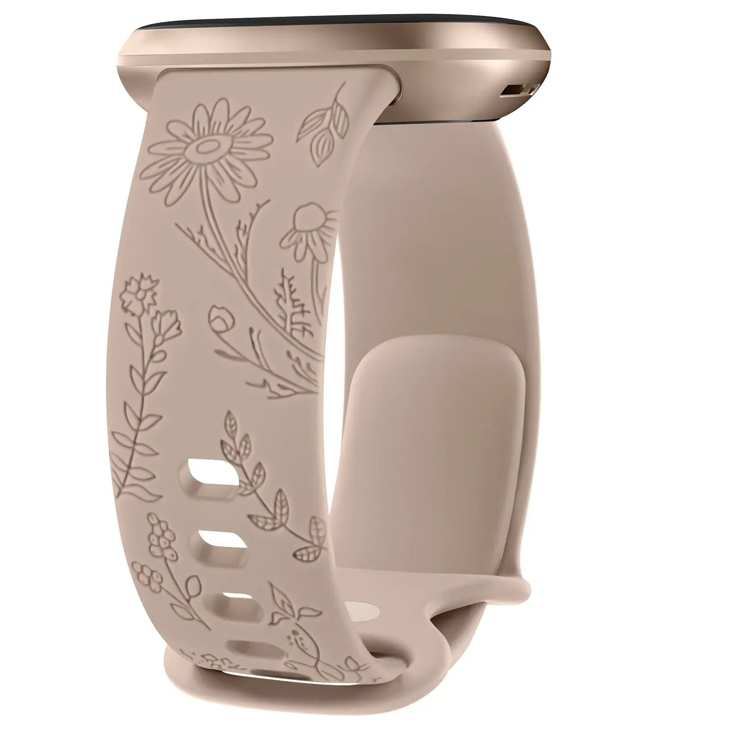 Fitbit Versa & Sense Silicone Band - Durable Floral Design