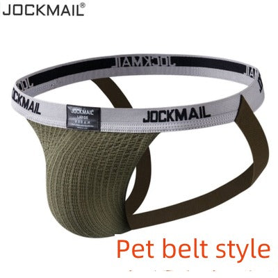 Jockmail Men’s Mesh Breathable Jockstrap Underwear – Sheer Mesh Style
