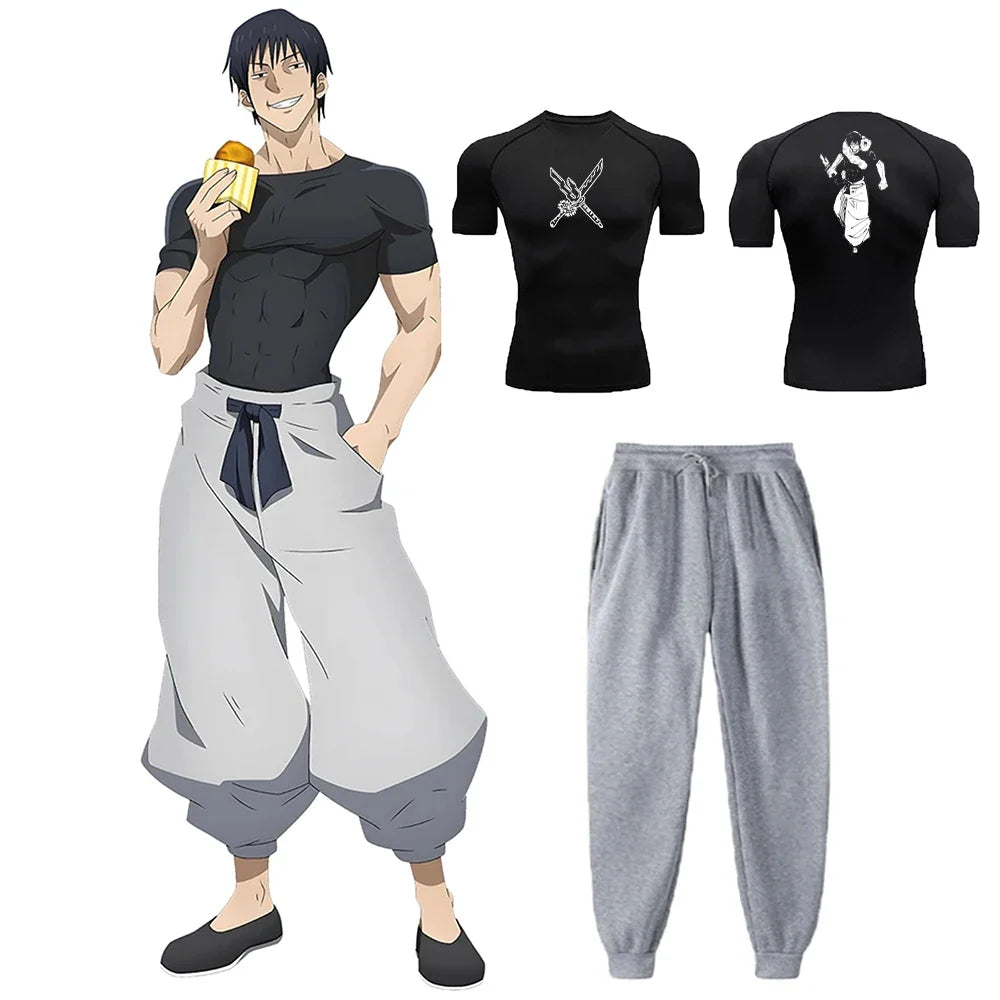 Unleash the Rogue Power: Toji Compression Shirt & Sweatpants Set