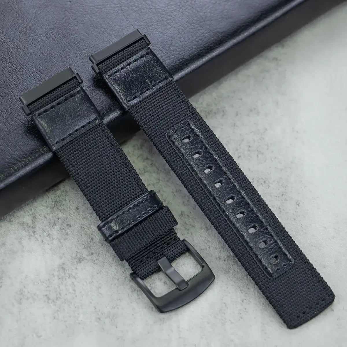 Fitbit Versa & Sense Nylon Leather Band - Versatile Style