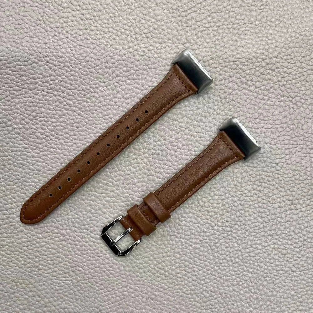 Fitbit Charge 5 6 Slim Leather Band - Comfortable Strap