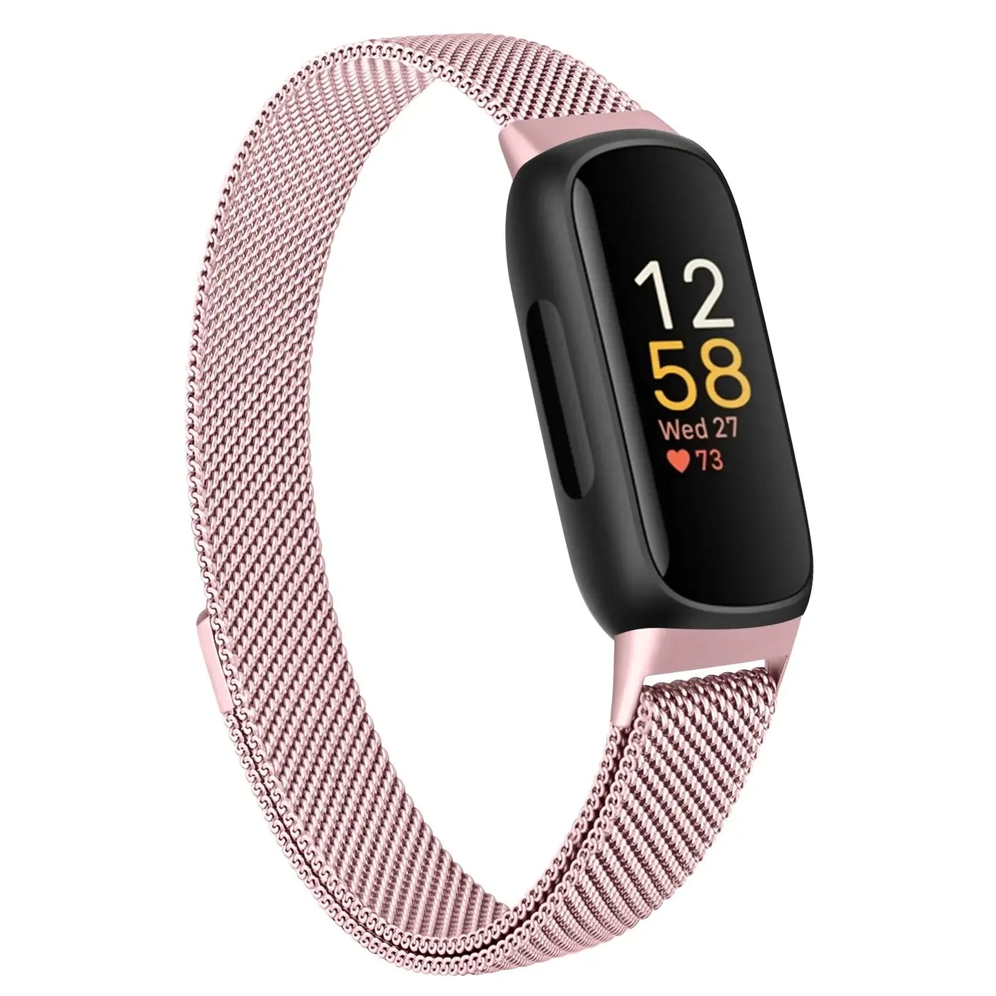 Fitbit Inspire 3 Metal Magnetic Loop Band – Stainless Steel Mesh Strap