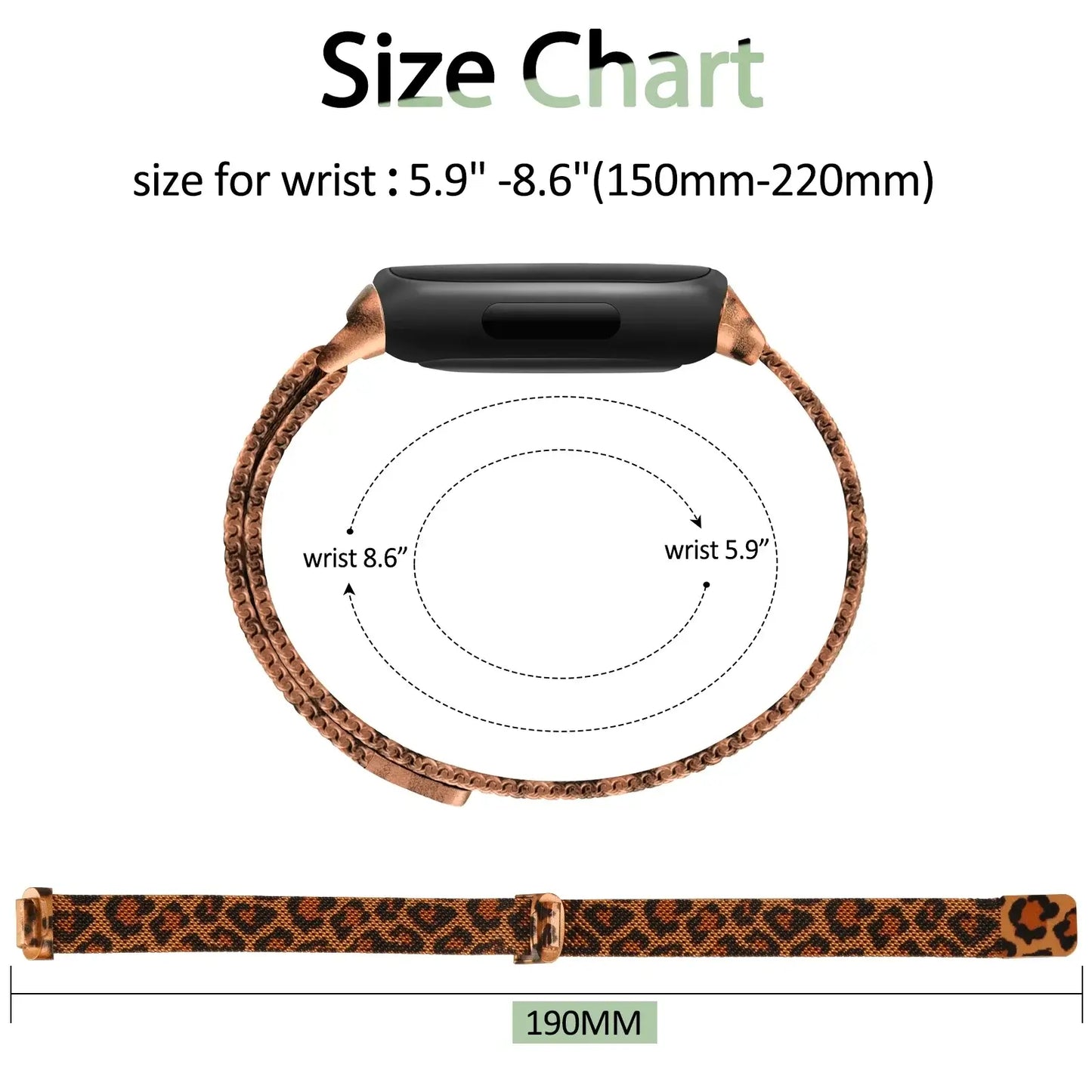 Fitbit Inspire 3 Metal Magnetic Loop Band – Stainless Steel Mesh Strap