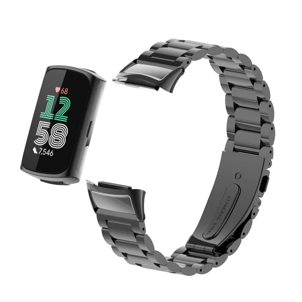 Stainless Steel Strap for Fitbit Charge 6 5 - Metal Band