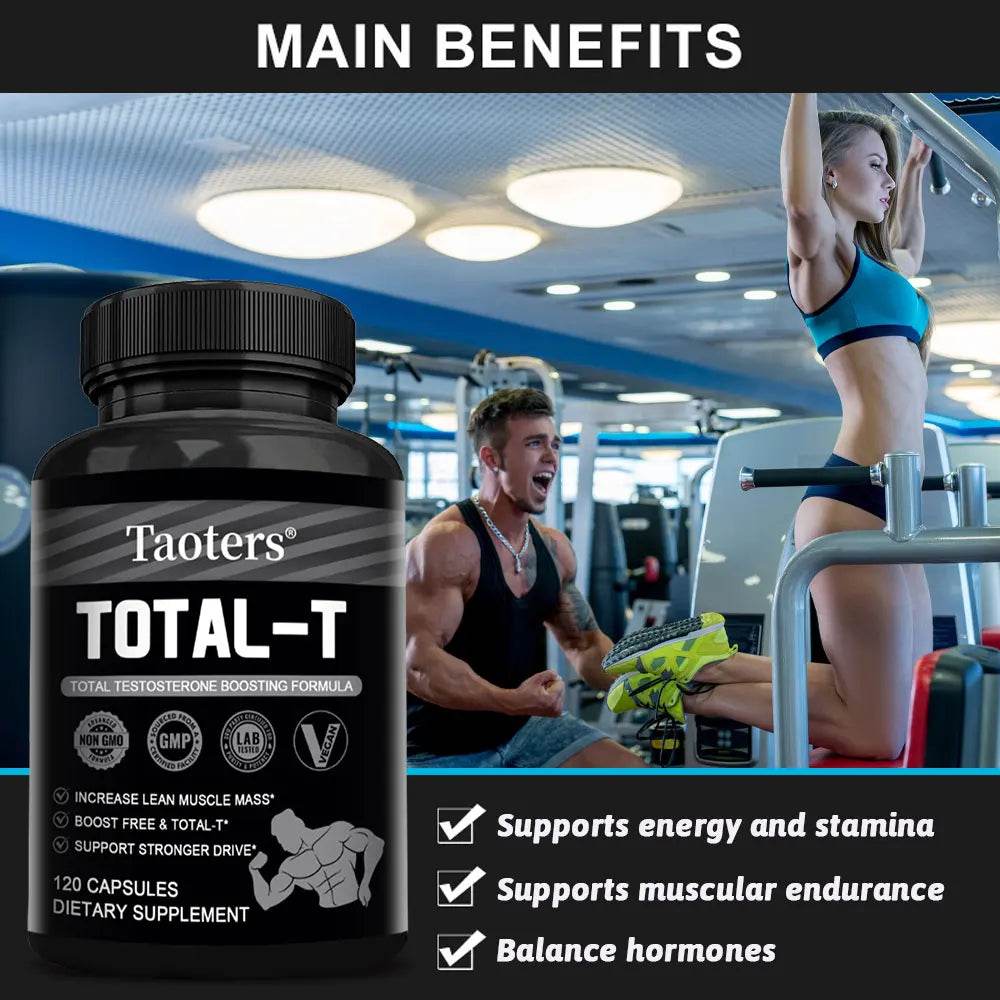 Supports Healthy Muscle Levels - Men's Supplement, Energy and Vitality Booster, Supports Strength and Endurance