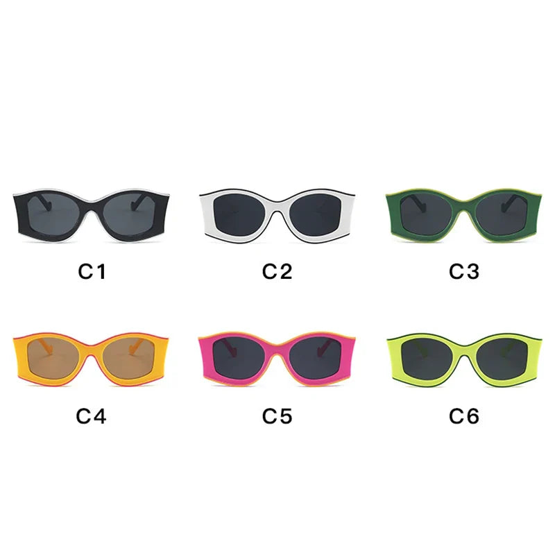 Colorful oversized retro Sunglasses