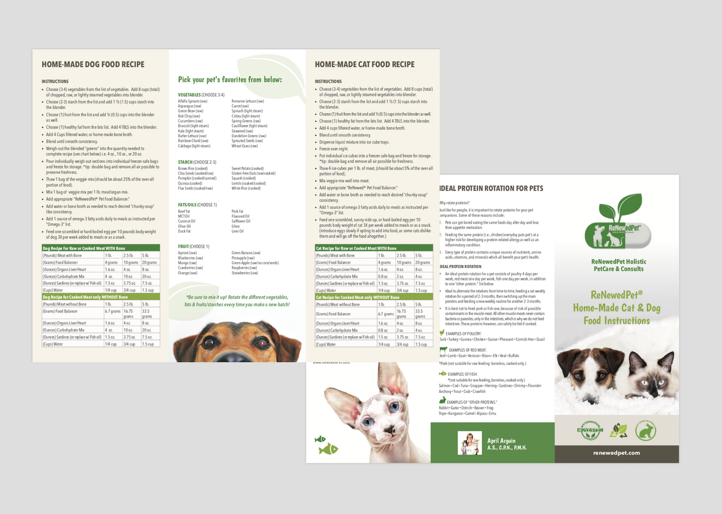Homemade Pet Food Recipe Pamphlet - Triathlete Store