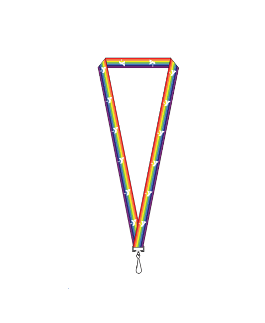Rainbow 3/4" Lanyard