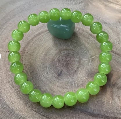 Vibrant Retro Neon Green Energy Bracelet – Attract Luck & Positivity