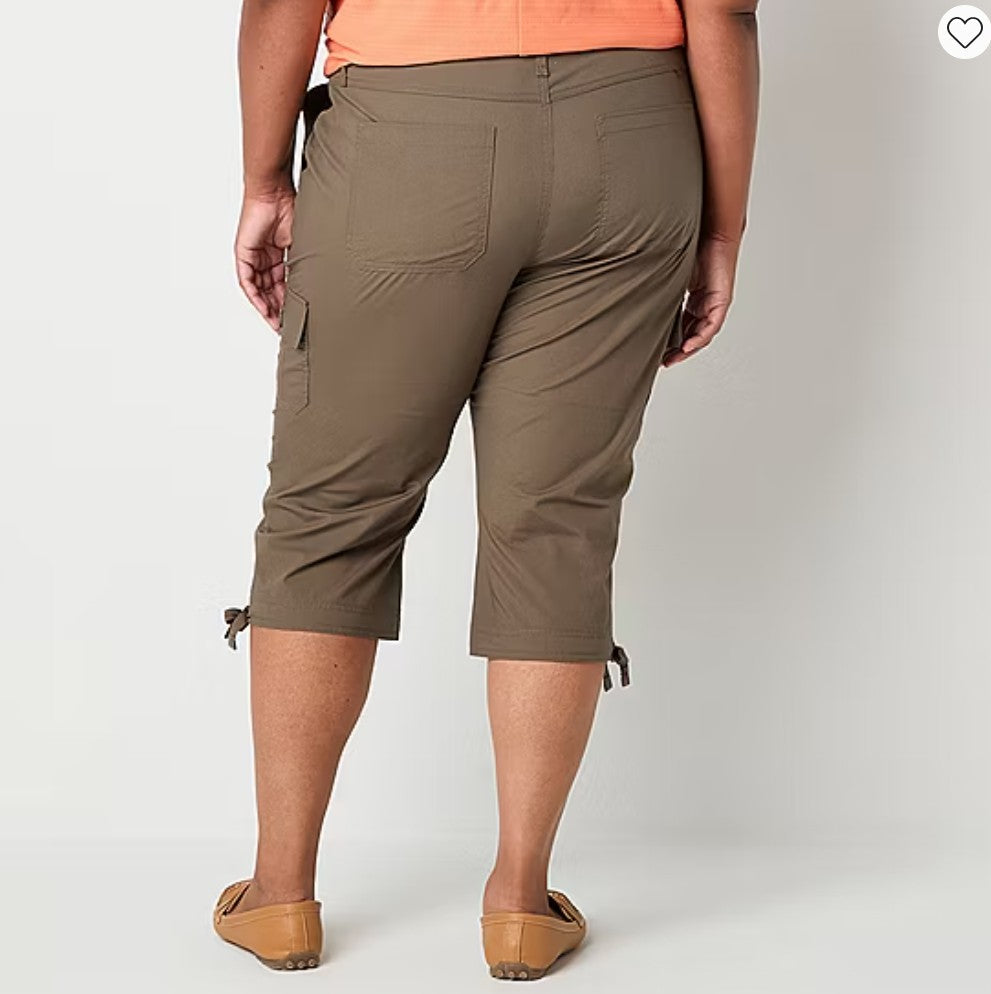 St. John's Bay Women's Mid Rise Plus Capri Pant
