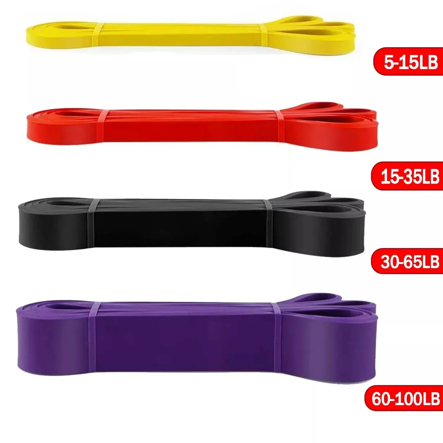 Resistance Band Set 5-120lbs - Home Gym Workout Equipment