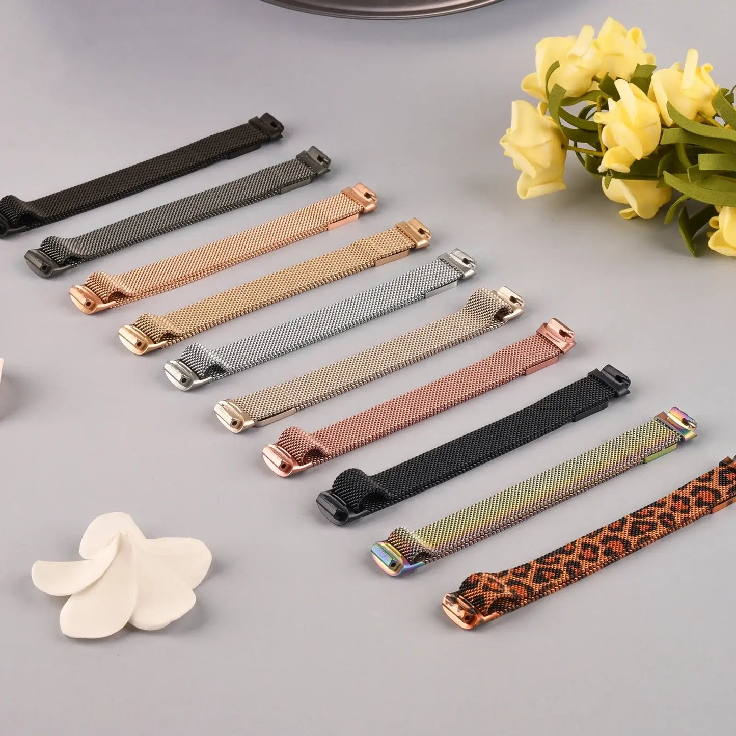 Fitbit Inspire 3 Metal Magnetic Loop Band – Stainless Steel Mesh Strap