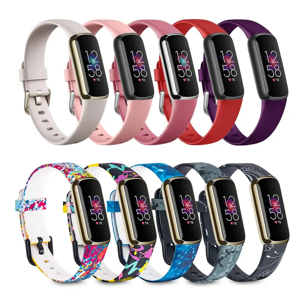 Fitbit Luxe Silicone Bands - Comfortable Vibrant Straps