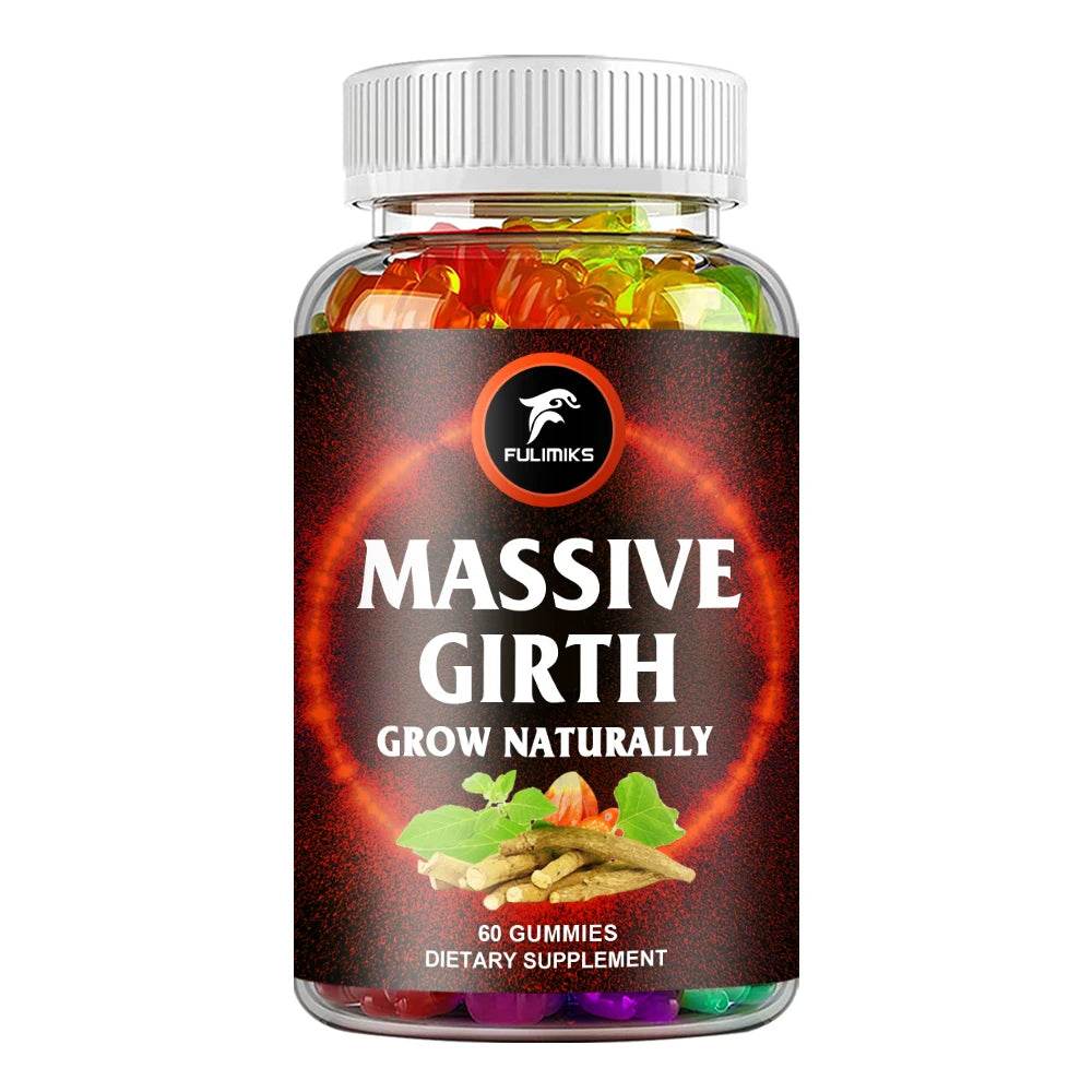 Massive Girth Men's Gummies High-Performance Extract - Energy, Stamina, Natural Grow Gummies