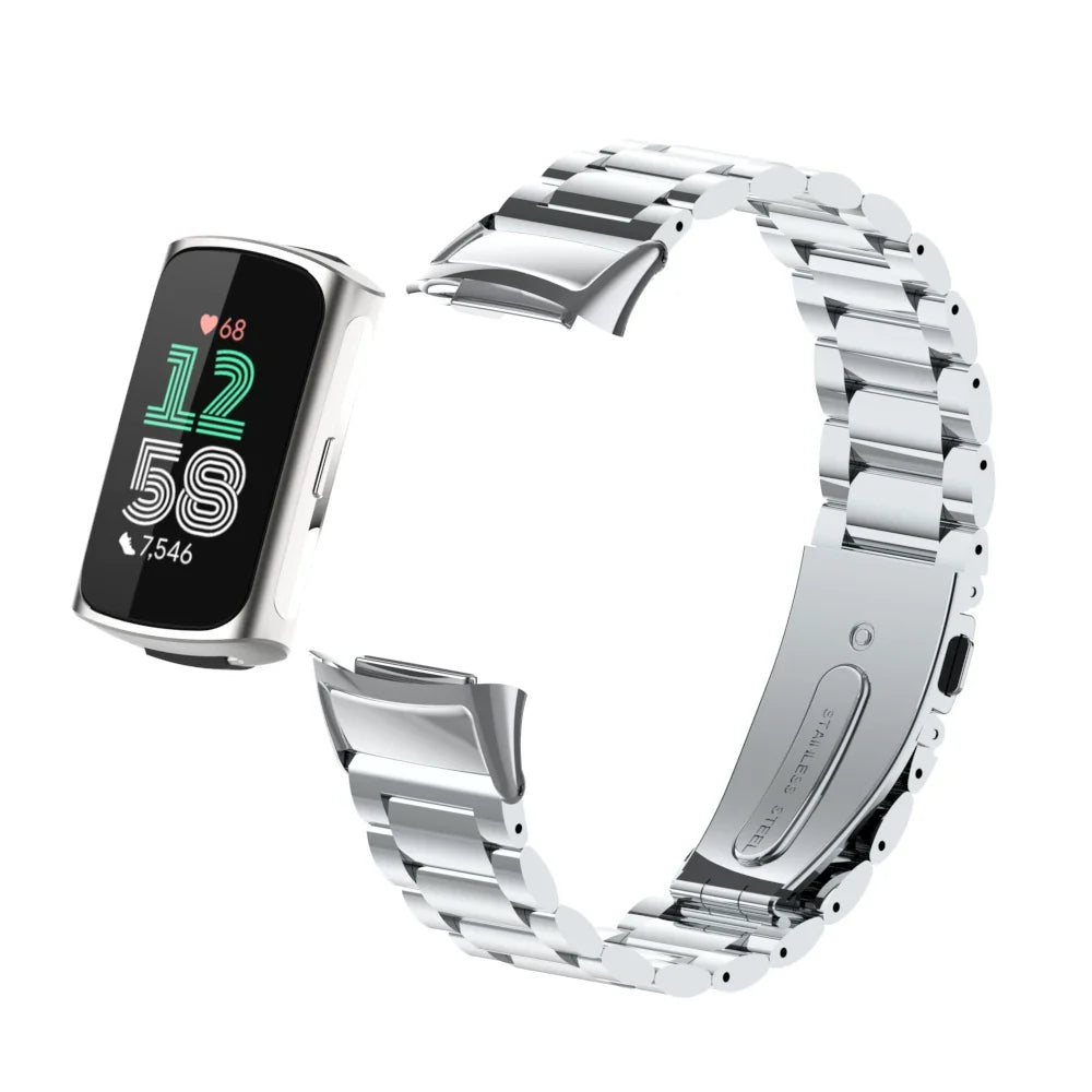 Stainless Steel Strap for Fitbit Charge 6 5 - Metal Band