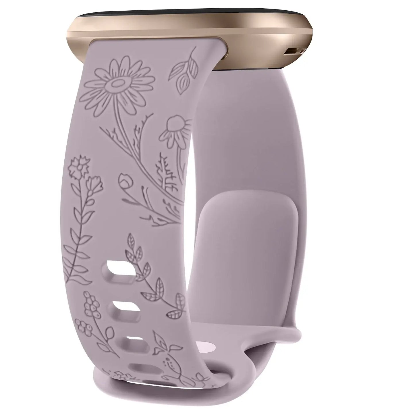 Fitbit Versa & Sense Silicone Band - Durable Floral Design