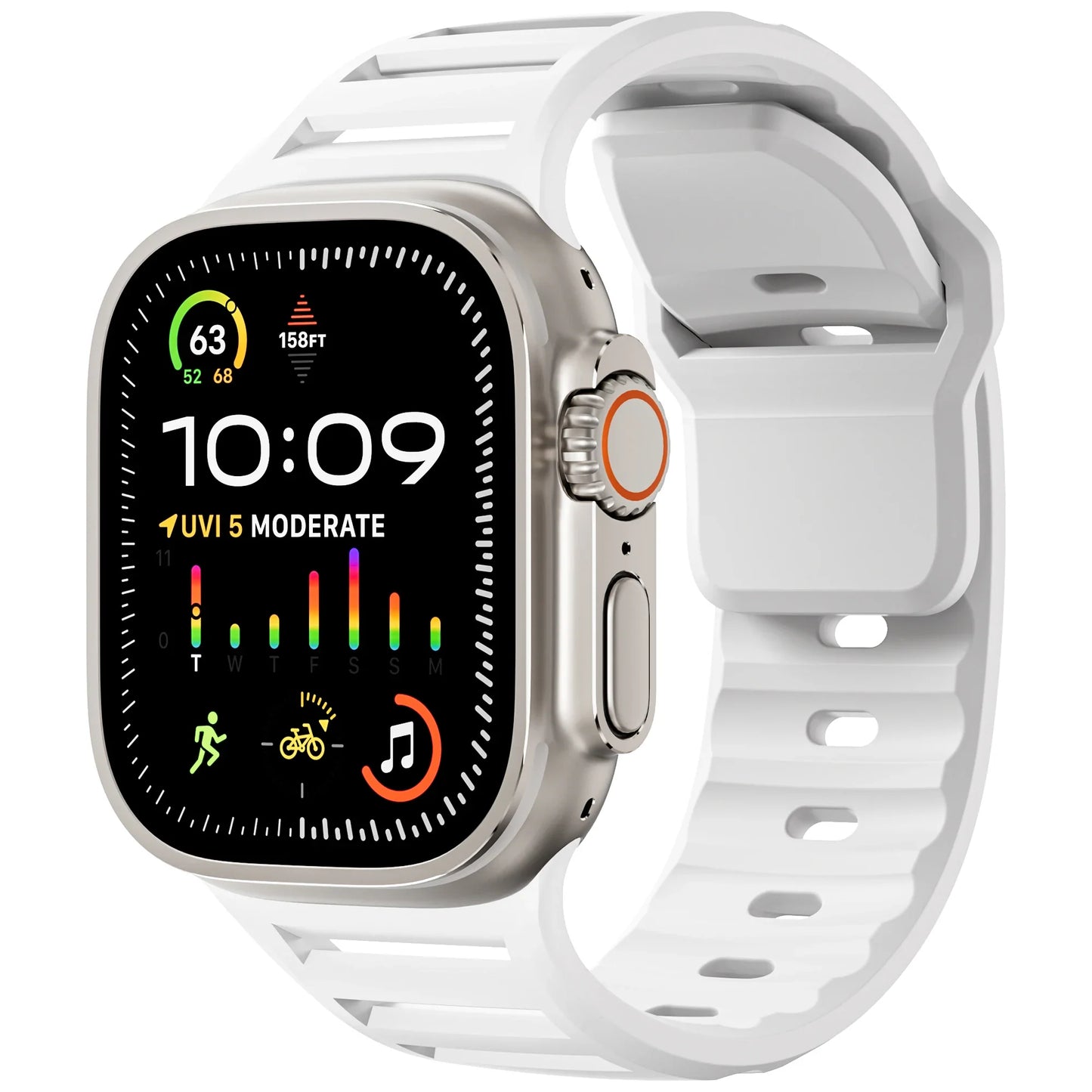 Apple Watch Sport Silicone Strap - Flexible, Waterproof Band