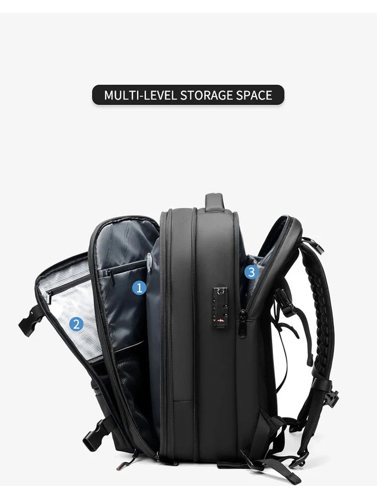 17" Laptop Travel Backpack for Men, Large Capacity, Business & School