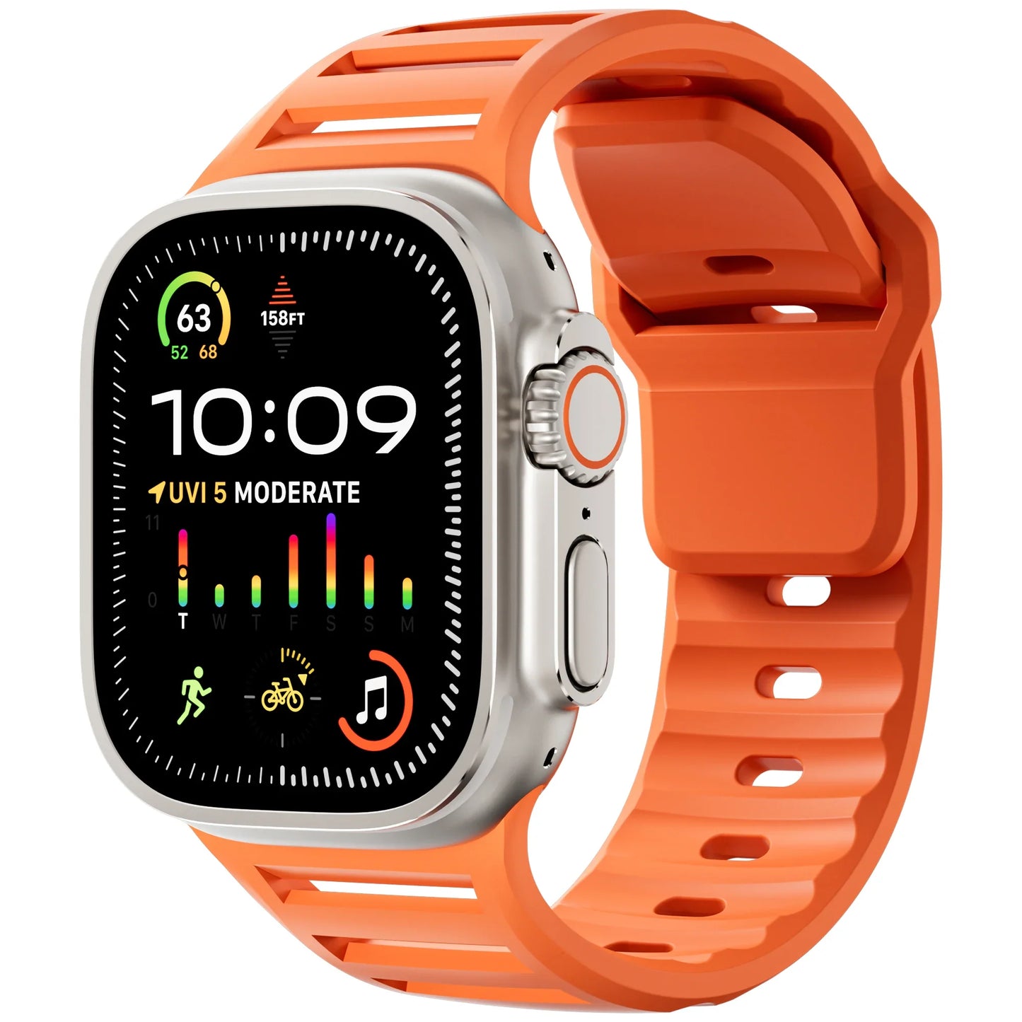 Apple Watch Sport Silicone Strap - Flexible, Waterproof Band