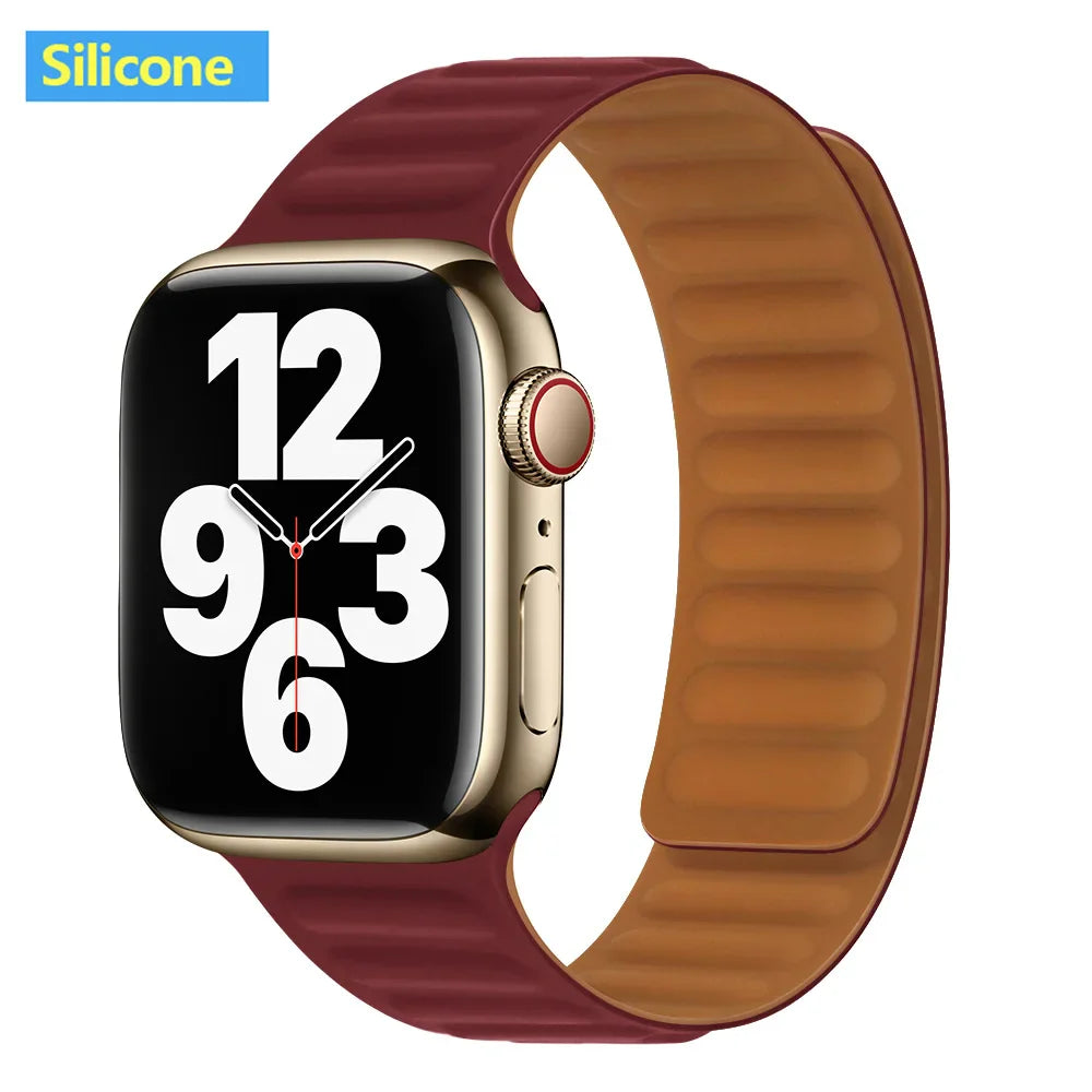 Apple Watch Leather Band - Premium Magnetic Loop Strap