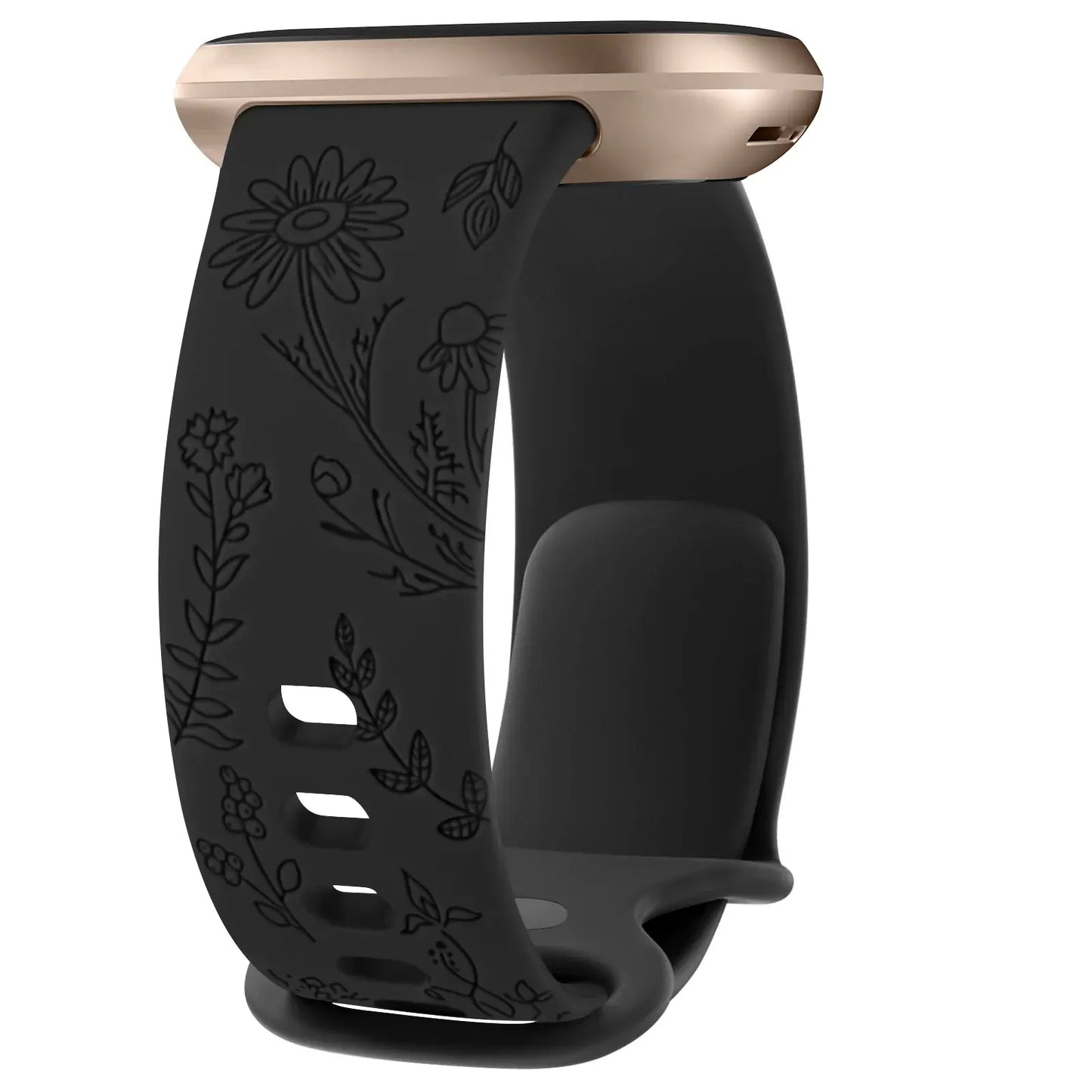 Fitbit Versa & Sense Silicone Band - Durable Floral Design