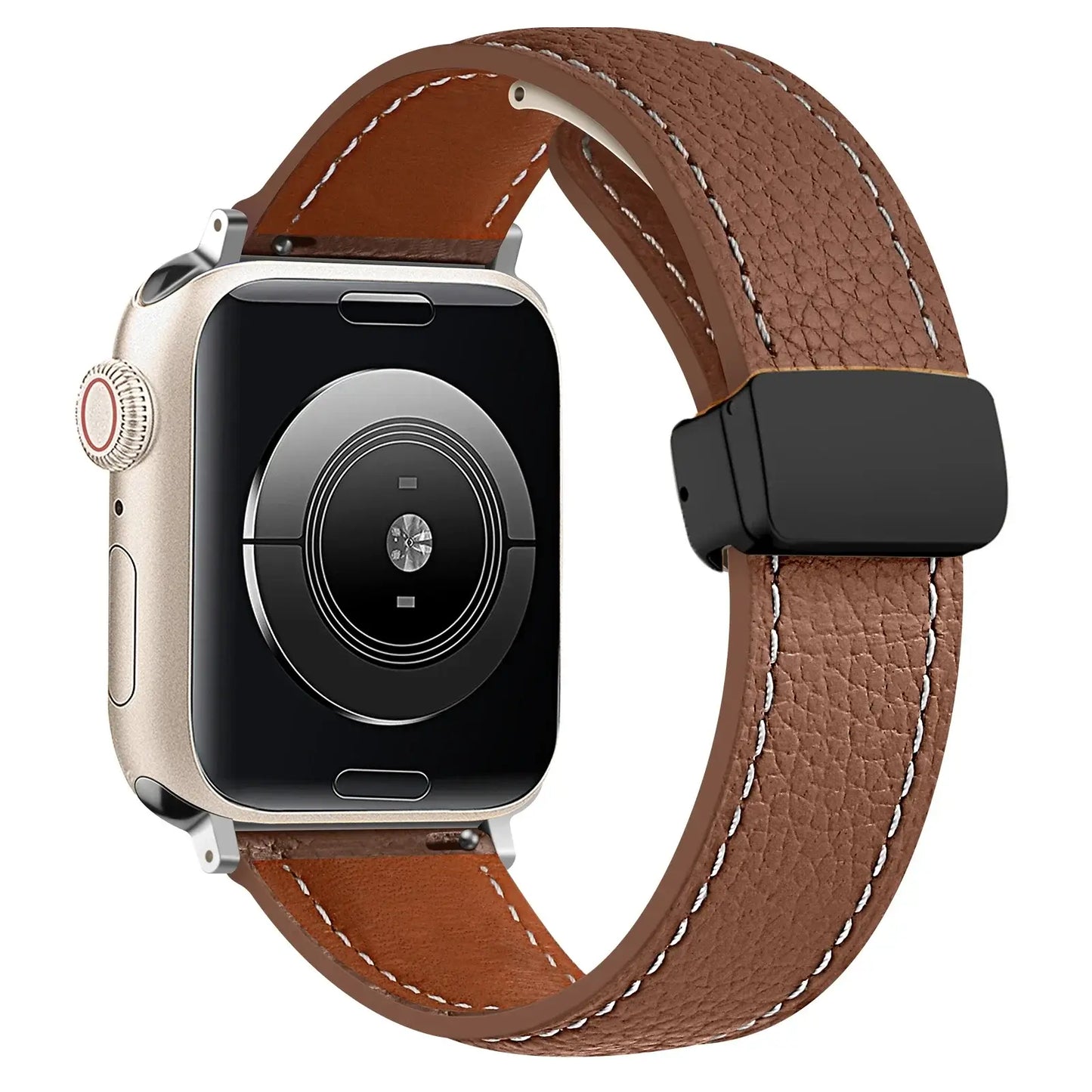 Apple Watch Leather Band - Premium Stylish Strap with Buckle