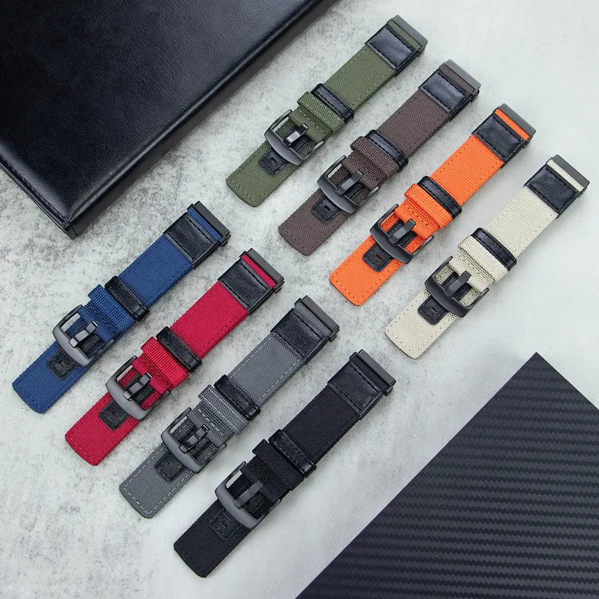 Fitbit Versa & Sense Nylon Leather Band - Versatile Style