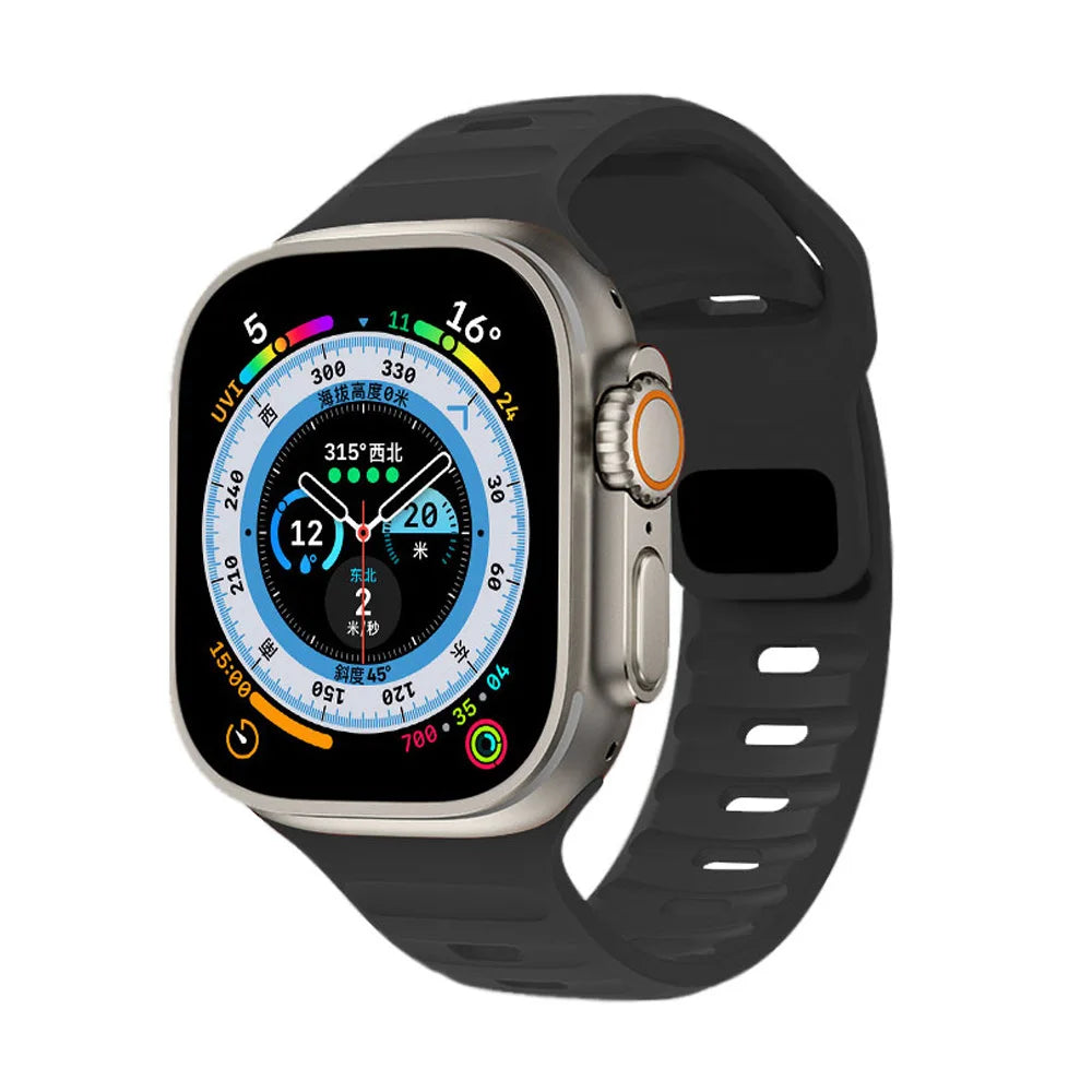 Apple Watch Silicone Strap - Waterproof, Sporty, Flexible