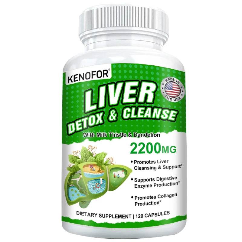 Fatty Liver Cleanse and Liver Detox Supplement - with Turmeric, Milk Thistle and Dandelion for Men Women To Support Liver Health