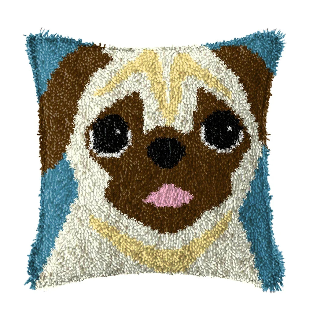 Pug Pillow Latch hook kit