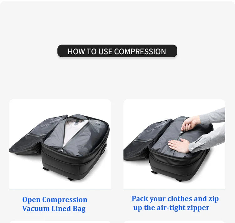 17" Laptop Travel Backpack for Men, Large Capacity, Business & School