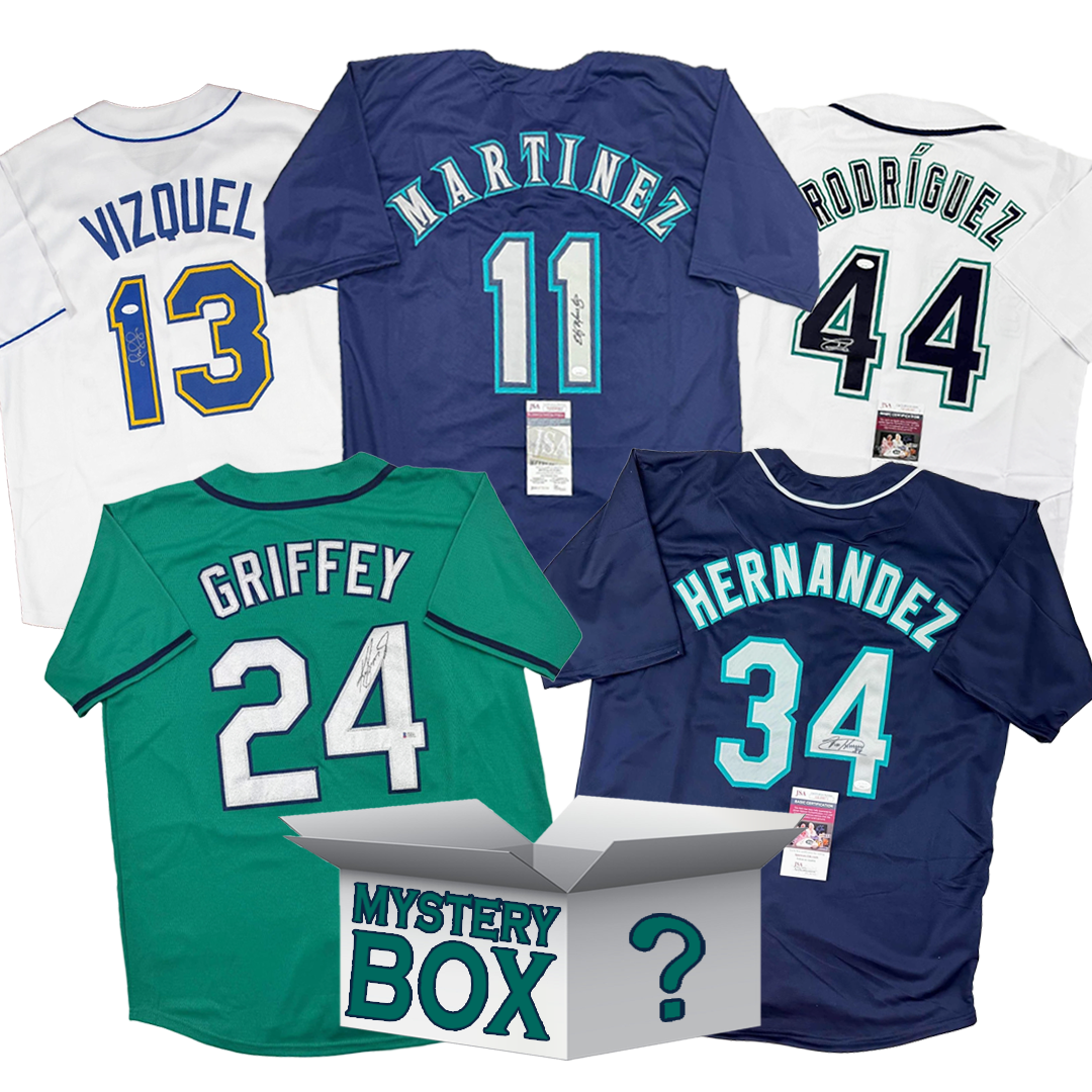 Autographed/Signed Seattle Baseball Jersey Mystery Box with PSA JSA or Beckett COA