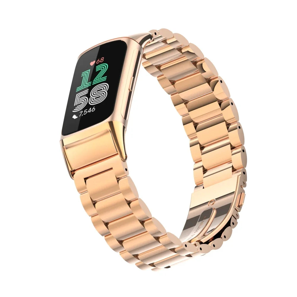 Stainless Steel Strap for Fitbit Charge 6 5 - Metal Band