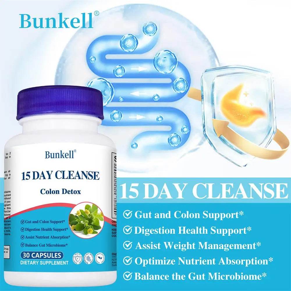 Best Selling Gut Health Supplement Improves Digestive Comfort 15-Day Cleanse Detox Gut and Colon Support Premium Capsules