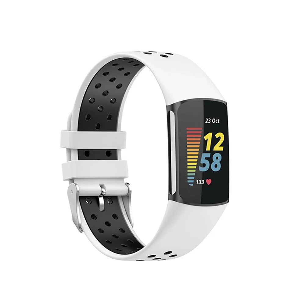 Fitbit Charge 5 6 Silicone Strap - Breathable Sport Band