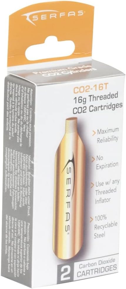 Serfas CO2 16 Gram Cartridge - 2 Pack