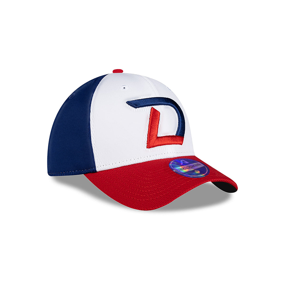 Serie del Caribe Dominicana Dad Hat - Stylish DR Flexfit Cap for Baseball Fans - White / Royal / Red