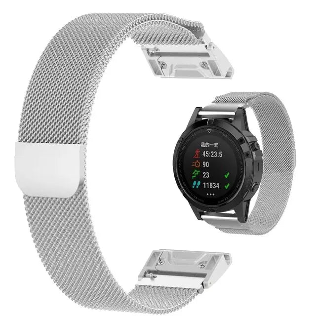 Garmin Metal Milanese Band - Magnetic, Stylish, Comfortable