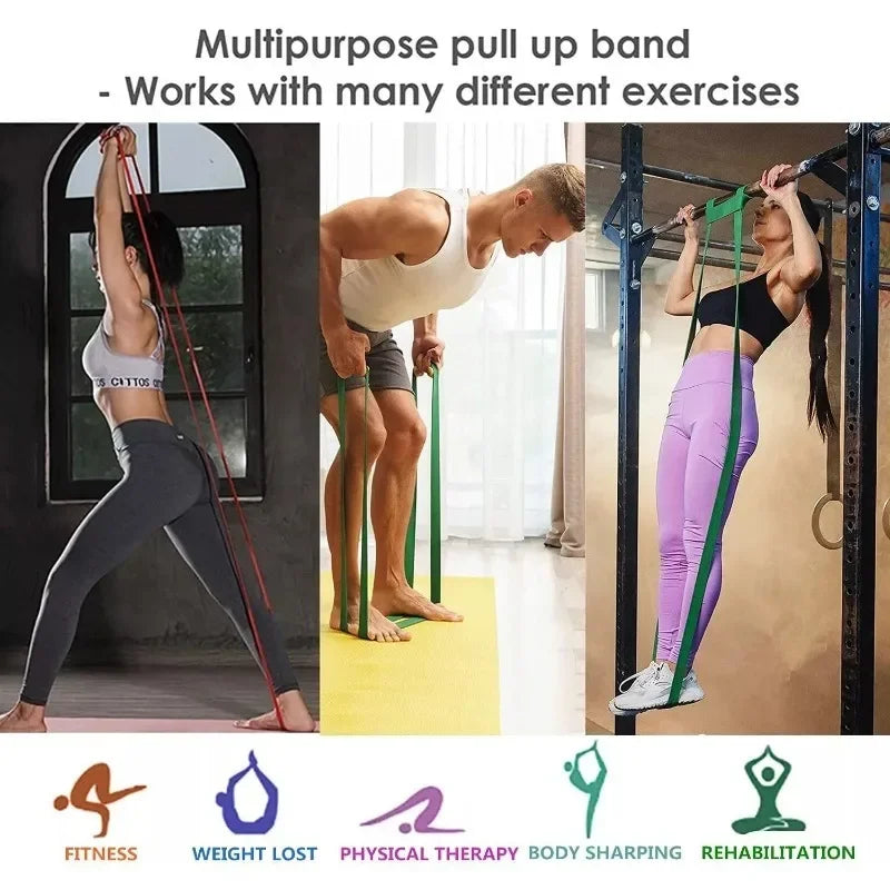Resistance Band Set 5-120lbs - Home Gym Workout Equipment
