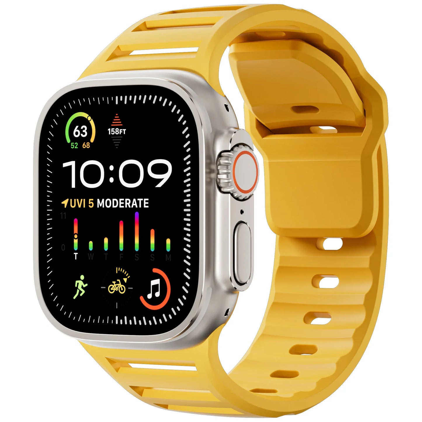 Apple Watch Sport Silicone Strap - Flexible, Waterproof Band