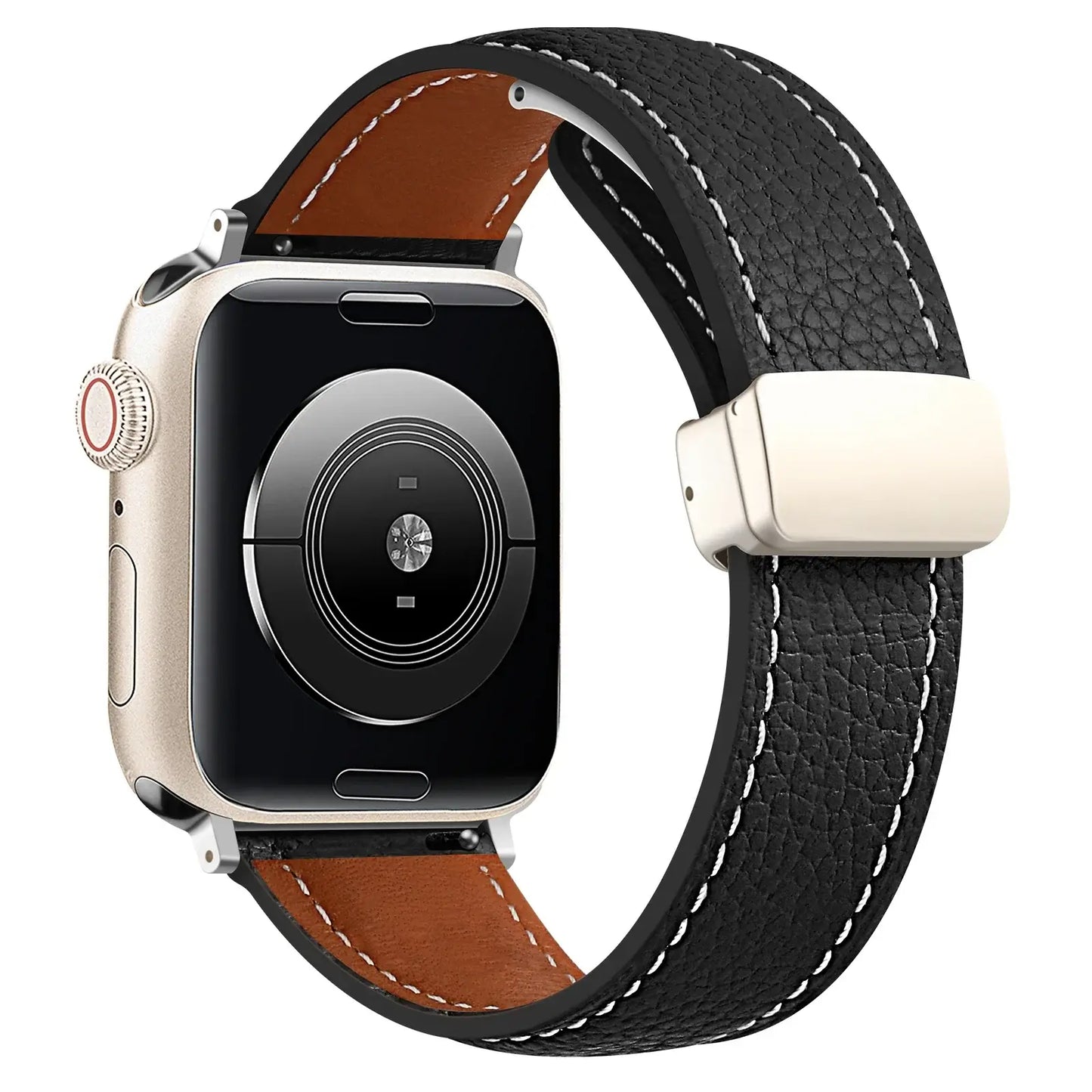 Apple Watch Leather Band - Premium Stylish Strap with Buckle