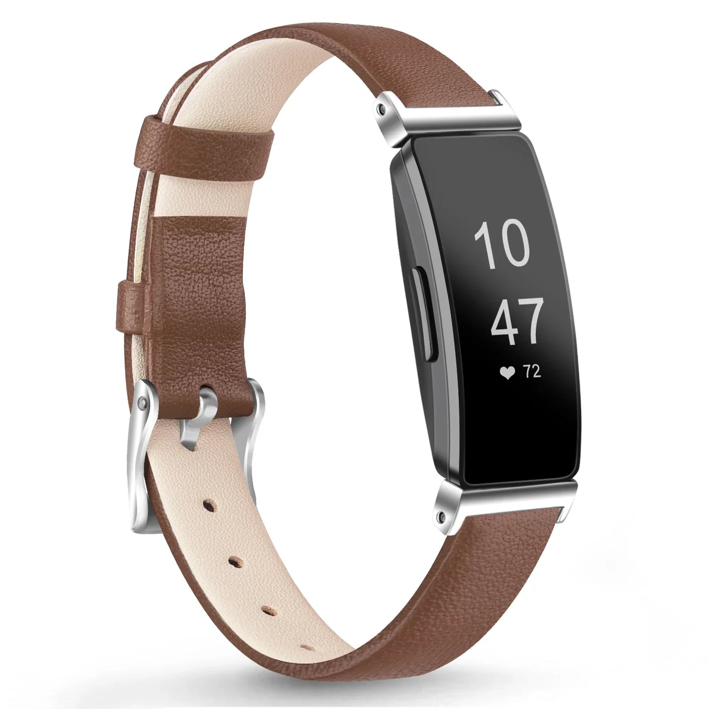 Fitbit Inspire 2, 1, HR Leather Strap - Premium Comfortable Band