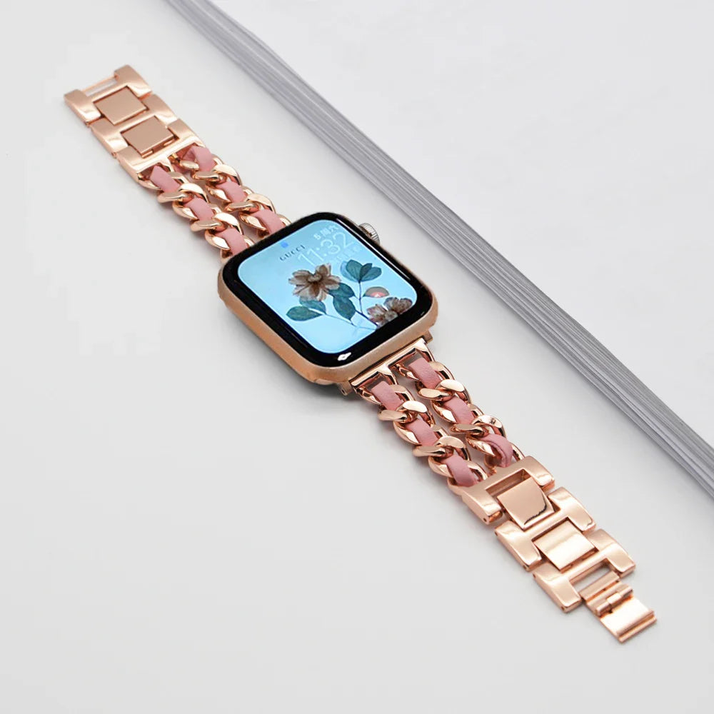Apple Watch Stainless Steel Strap - Luxury Chain Design