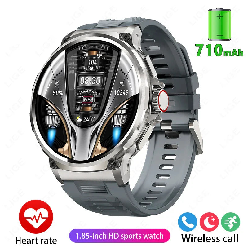 2024New For Huawei Xiaomi GPS Track Smart Watch Men 1.85-Inch Ultra HD AMOLED Screen 710 Mah Battery Bluetooth Call SmartWatches