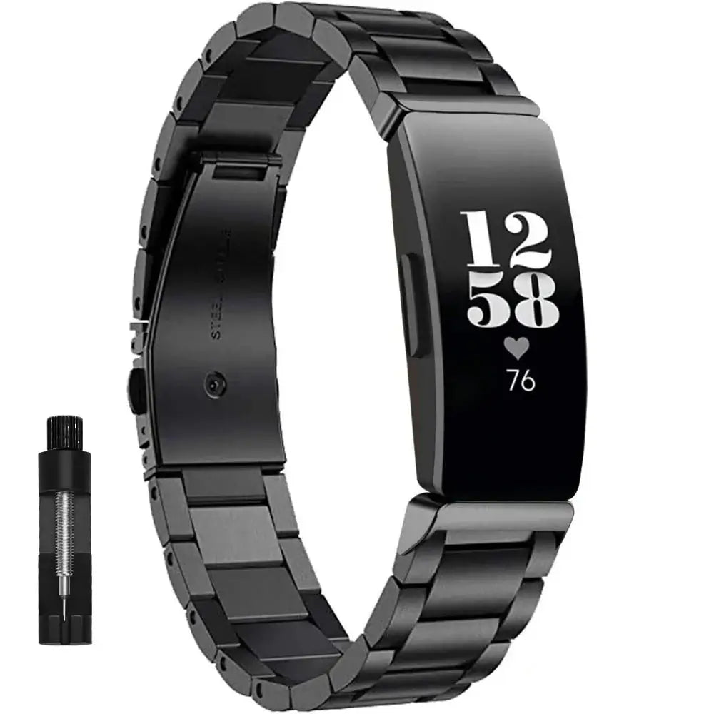 Fitbit Inspire 2, 1, HR Stainless Steel Strap - Elegant Metal Band